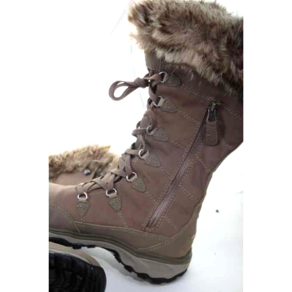 NWOB eddie bauer solstice 2.0 boots winter 200 gram faux fur snow hiking zip 8 - Picture 5 of 12